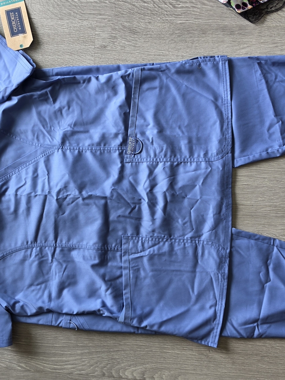 Cherokee Periwinkle Blue Medical Scrub Top